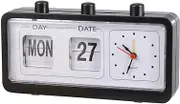 jojofuny Digital Alarm Clock for Bedrooms Manual Control Digital Calendar Clock with Day and Date Adjustable Alarm Volume for Bedroom (Black)