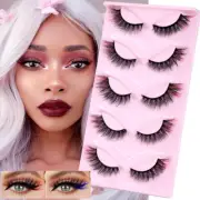 5 Pairs Colorful Tail Eyelash Extension Fox Eye False Eyelashes Fluffy Curl B
