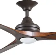 ThreeSixty 152cm Bronze / Koa 3 Blade AC Spitfire Ceiling Fan With Light
