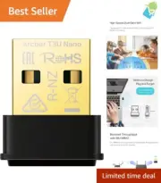 Compact Nano USB WiFi Transceiver AC1300 - Supports Windows 11, Mac OS 10.15