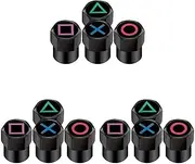GUPEC 4-20Pcs Car Wheel Tire Valve Caps Dustproof Game Button Symbol Tyre Stem Air Cover Aluminum Tire Valve Cap
