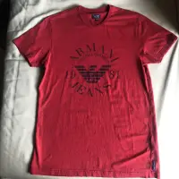 在飛比找蝦皮購物優惠-保證正品 Armani Jeans AJ 紅色 短袖T恤 短