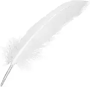 Voniecop 100pcs White Feathers Goose Craft for Party Hat Crafts Wedding Decoration 15-22cm