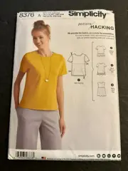 Women's Simplicity Pattern hacking Tops Pattern 8376 Size XXS-XXL