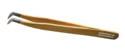 Elleebana Tweezer Eyelash Extensions Tweezers L-TYPE FOOT SILVER GOLD FINISH