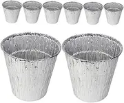 Barbecue Aluminum Foil Bucket Liners 8pcs Set Drip Bucket Liner for Grill Replacement Utensil Holder for Camping