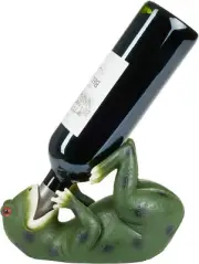 BRUBAKER Wine Bottle Holder Thirsty Frog - Drunk Animals - Polyresin