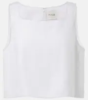 [Posse] Posse Val linen crop top UK 8 white