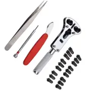 22Pcs Watch Repair Kit Watchmaker Back Case Remover Opener Link Pin Watch8155