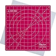 Quilted Bear 360° Rotating Self Healing Cutting Mat 12" x 12" Similar to OLFA (inches) in Pink