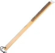 Multipurpose Pizza Oven Brush for Cleaning Pizza Stone Wood Handle Heat Resistant BBQ