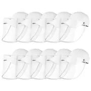10X Outdoor Protection Hat Anti-Fog Pollution Dust Protective Cap Full Face HD Shield Cover Adult White LUZ-HatAdultWHTX10