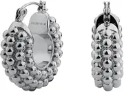[Rosefield] Women's Bubble Silver-Tone Hoop Earrings, 2.2cm
