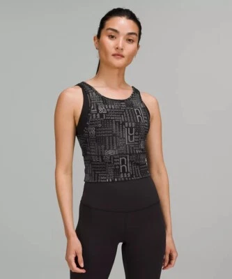 Lululemon Power Pivot Everlux Tank Top Motif Black, Reverseable. NWT! Size 4