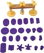 1Pc Bridge Puller & 24Pcs Glue Puller Tabs Set Car Body Paintless Dent Hail Repair Removal PDR Tools Kit