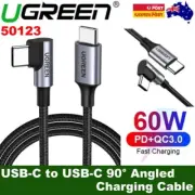 UGREEN USB-C to Angled USB2.0-C Round Cable M/M Aluminum Shell Nickel Plating 1m