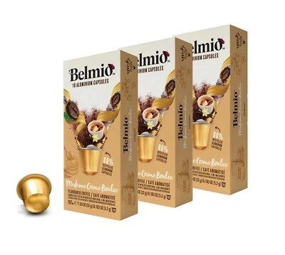 30 BELMIO Creme Brulee Flavour Nespresso compatible coffee pods (3 x 10)