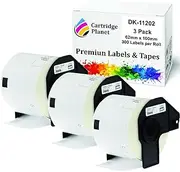 Cartridge Planet 3 Pack Compatible Label Roll for Brother DK-11202 DK11202 62mm x 100mm 300 Labels per Roll for Brother QL1050 QL1050N QL1060N QL1100 QL1110NWB QL500 QL550 QL570 QL580N QL650TD QL700 QL720NW QL800 QL810W QL820NWB Label Printer