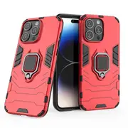 With Ring Stand Cover Case For iPhone 14 Pro Max - Red