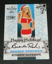 2015 Benchwarmer BRANDE RODERICK Holiday #15 Gold Foil Auto PLAYBOY Baywatch Hot
