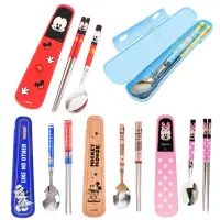 在飛比找momo購物網優惠-【LILFANT】米奇米妮 3件兒童餐具組(筷子 湯匙 攜帶