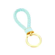 [BOTTEGA VENETA] BOTTEGA VENETA Intreccio leather key ring Woman One Size One Size Blue