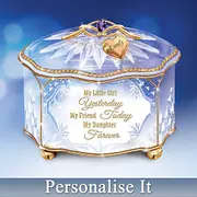 Personalised Glass Music Box With Poem Card For Daughters