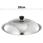 28/30/32/34/36cm Cooking Pot Lid Stainless Steel Wok Lids Household