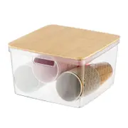 Oggi Clear Storage Bin Stackable Food Container w/ Lid Small - Large
