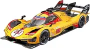 Kyosho BURAGO 1/18 Ferrari 499P Le Mans 2024 No.83 Yellow Clear Case Finished Product 18-16313Y