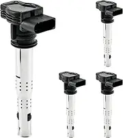 Ignition Coil 20120 4 Pieces Ignition Module Compatible with Audi A3/A3 Convertible/A3 Sportback/A4 B8/Q3/Q5/TT 2003-2015, VW Golf/Tiguan 2004-2018