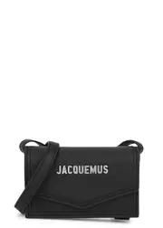 Jacquemus Le Porte Azur Black Leather Cross-body Card Holder One Size