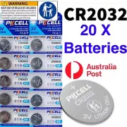 20X NEW CR2032 3V LITHIUM CELL BATTERY 5004LC 2032 BR2032 PKCELL BATTERIES AUS