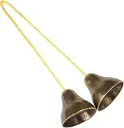 LIFKOME Compact Brass Hand Cymbal Bell for Boys and Girls Music Class Handheld Percussion Instrument Vintage Style