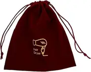 [CRILSTYLEO] Elegant Velvet Hair Dryer Bag Drawstring Travel Storage Case for Hair Styling Tools