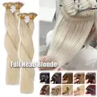 THICK Nano Ring Human Real Hair Extensions RUSSIAN REMY Blonde Mirco Loop Beads