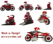 Incredibles 2 Genuine New Toy Stretching Elasticycle Elastigirl Car Bike Race