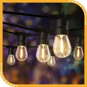 Groverdi 20M LED Festoon String Lights Christmas Wedding Party Garden Outdoor Easter Hanging Bulbs