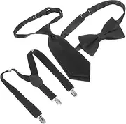 [ANDRESLAD] Elastic Bow Tie Set for Children Suspenders and Bow Tie Set Boys Girls Party Costumes Boys and Girls Suspenders