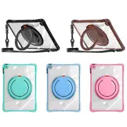 Acrylic Shockproof Shoulder Strap Handle Stand Case for iPad 10.2" (2019-2021)