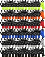 Maxcheck 54 Pairs PU Coated Gloves Bulk, Reusable Rubber Work Gloves, Safety Work Gloves with Grip for Men Women Warehouse, Mechanic, Construction, Gardening, Woodworking, 6 Colors