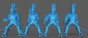French Dragoons high uniform rgt - Great for Table Top War Games And Dioramas -