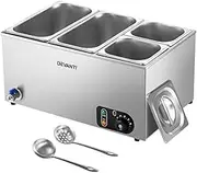 Devanti Food Warmer, Bain Marie Commercial Warmers Chafing Dish Electric Pan Buffet Home Kitchen Restaurant