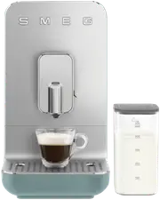 Smeg Bean To Cup Coffee Machine With Milk Steaming System Emerald Green