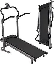 Folding Treadmill Inclined Home with LED Monitor Treadmill Walking Pad Under Desk Treadmill 2 in 1 Foldable Treadmill for Running, Jogging, Walking, Exercise Machine, Home Gym