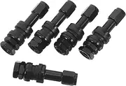 Alipis 5pcs Car Valve Stem Caps: Universal Tire Aluminum Alloy for Vehicle Tires for Auto Accessories Valve Replacement Part Black