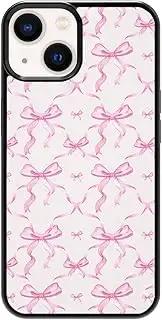 GUAYDOYIM Aesthetic Pink Ribbons Bow Tie Pattern Case Compatible with iPhone XR,Pink Bows Phone Case,Custom Bow Protective Cases with Soft TPU Material for Women Girls (for iPhone XR)