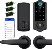 Harfo Smart Door Lock with Handle Set, Fingerprint Door Lock, Keyless Entry Door
