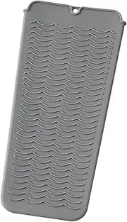Perfk Heat Insulation Mat Pouch for Curling Iron And Hair Straightener, Portable Storage Solution, Gray