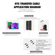 Multi-Function Adapter Cable TYPE-C USB Wire Control for Apple Android Computers